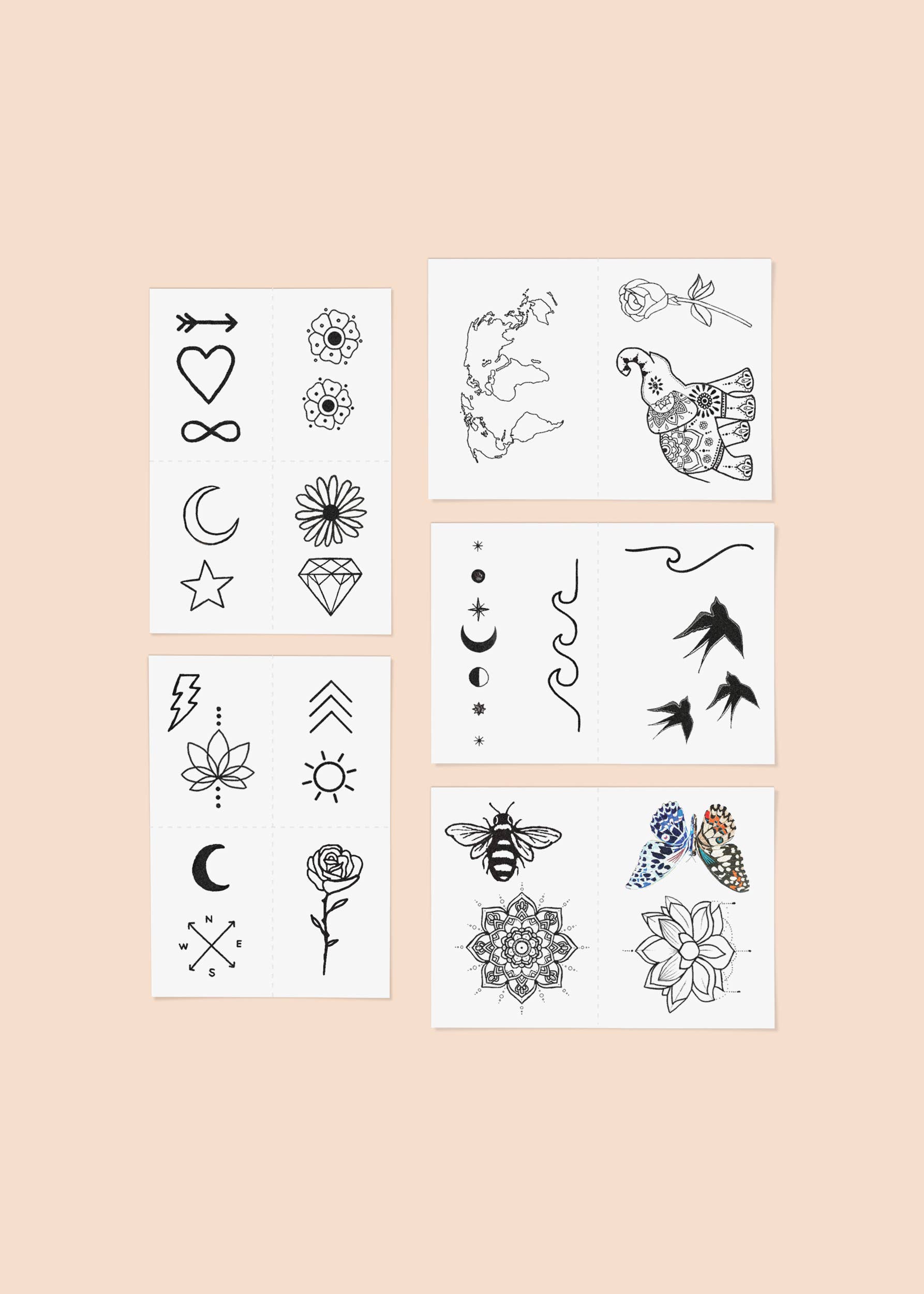 INKED by Dani - Wholesale Temporary Tattoo - Best Sellers Temporary Tattoo Pack9