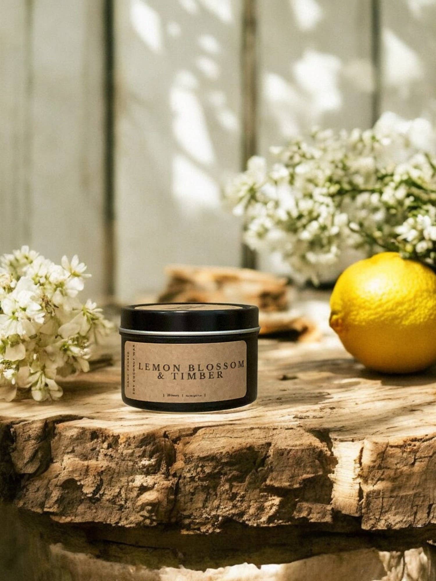 Wisconsin Candle Company - Vente Bougie en bocal - Fleur de Citronnier & Bois2