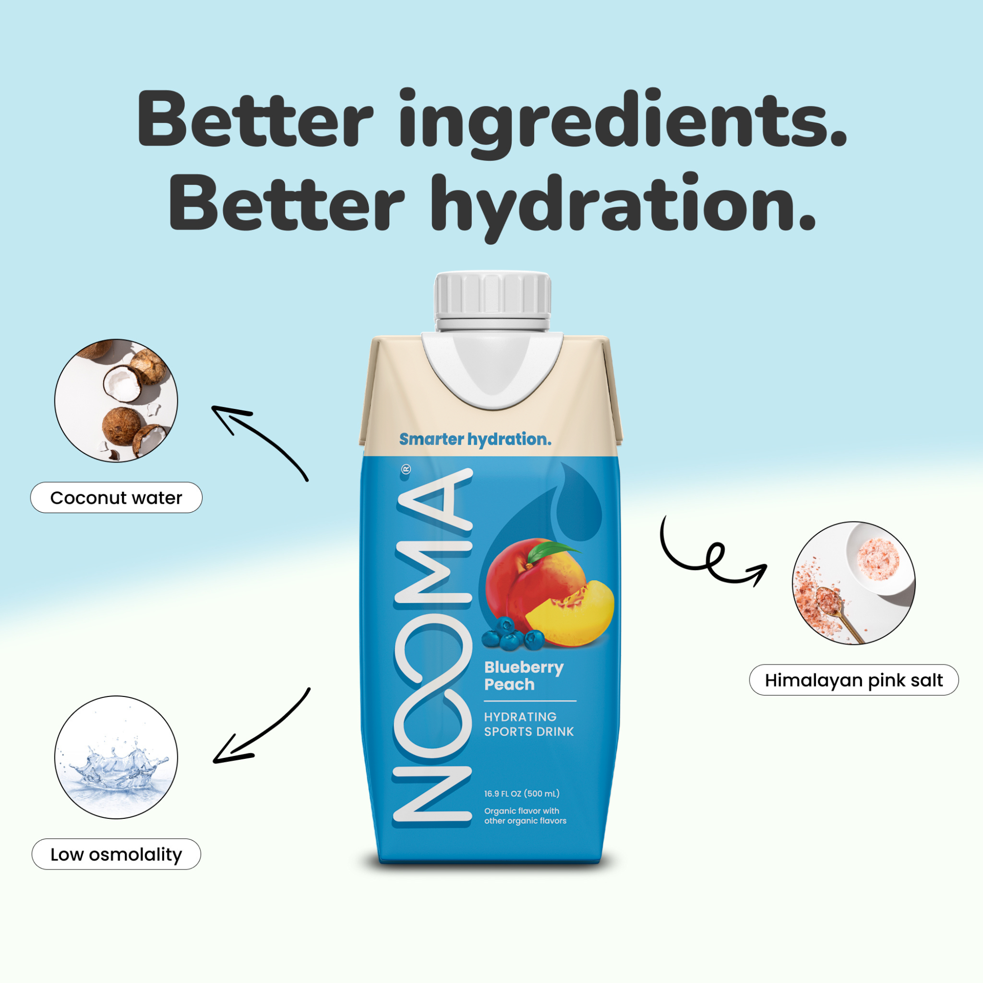 NOOMA - Vente Boisson sportive et énergisante - Boissons Sportives Hydratantes - Myrtille Pêche (Lot de 12)2