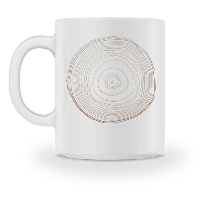 wit beker met doorsnede van de boom voor groothandel op Faire