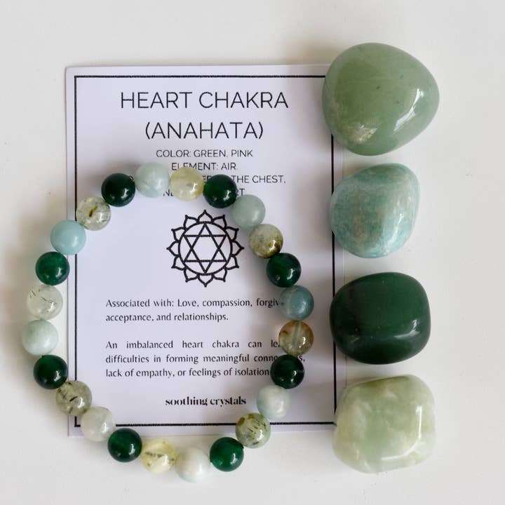 Soothing Crystals - Wholesale Spirituele steen/kristal - Chakra Cadeauset | HART Chakra | Genezing Edelstenenset8