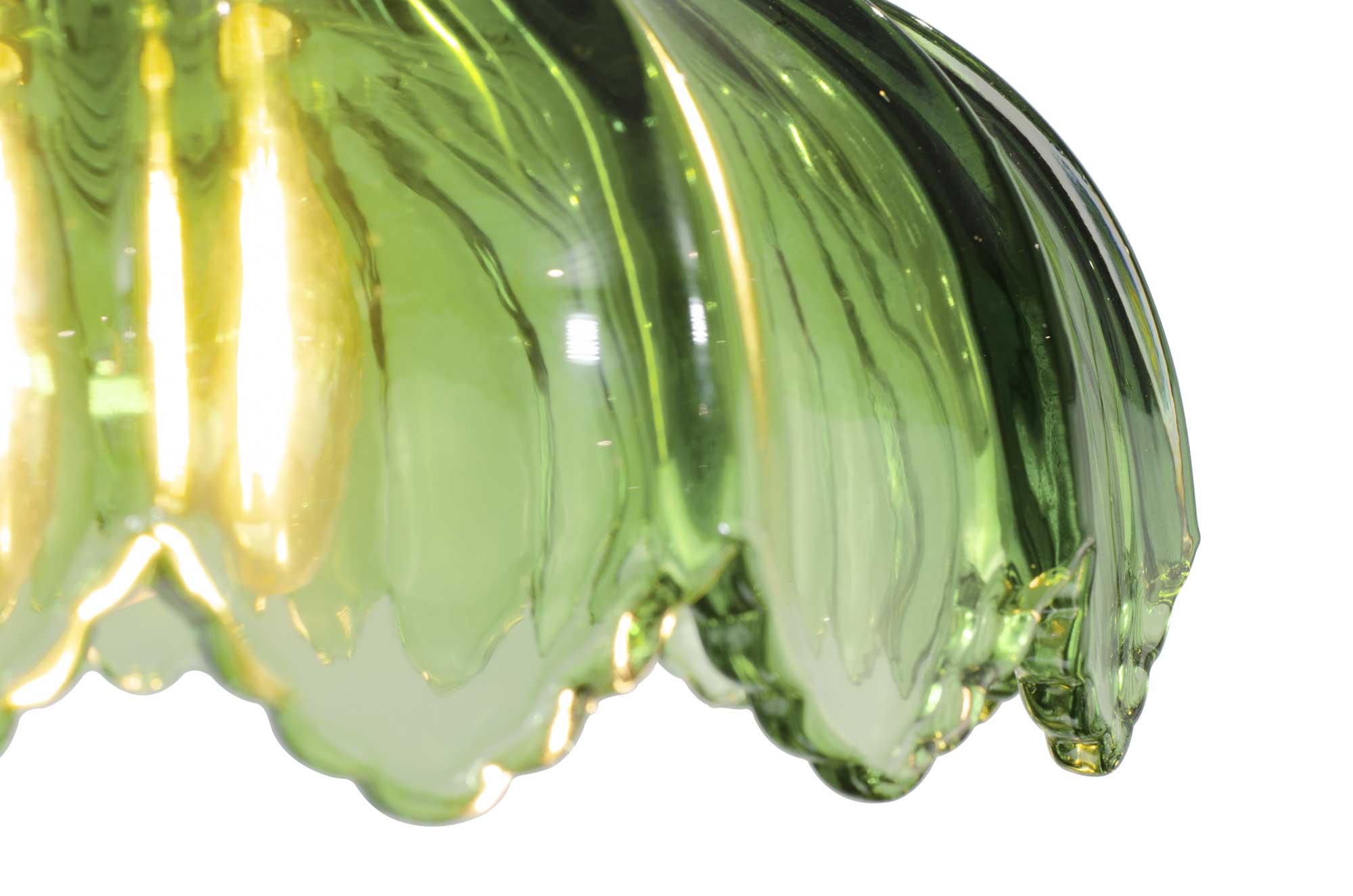 C-Création - Wholesale Chandelier/Hanging Light - Retro-style colored glass pendant Petal35