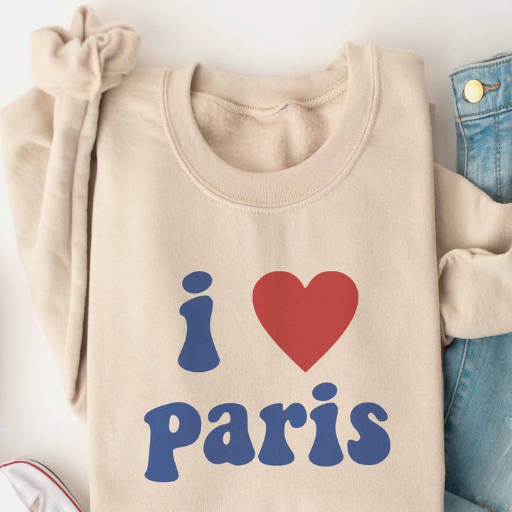 Sweatshirt graphique I LOVE PARIS pour la vente par BLUME & CO.