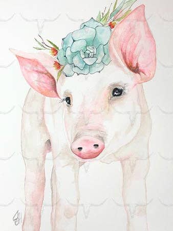 Tirages 11x14 - Pinky (avec fleurs) pour la vente par DOLLY ESTELLE