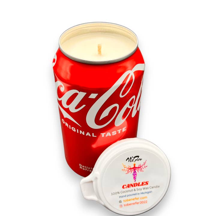 Nefer Designer Candles & Home Decor - Wholesale Jar/Filled Candle - Coca Cola Can Candle2