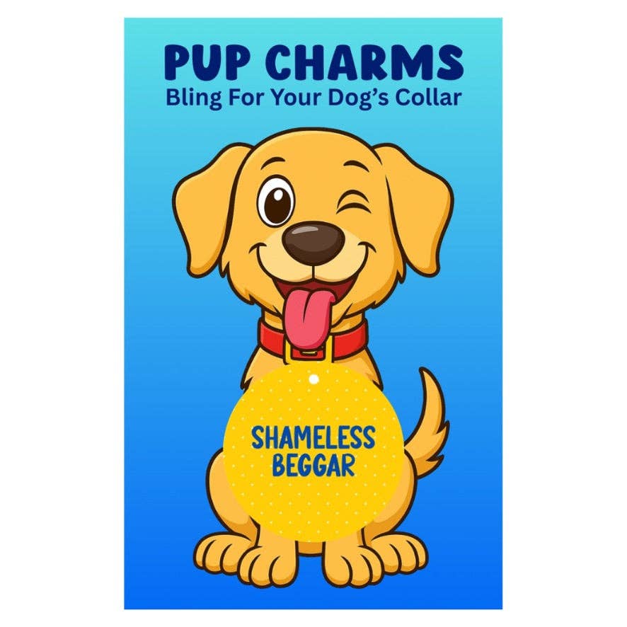 Peace, Love and Sarcasm - Wholesale Pet Collar Charm - Cat/Dog - Shameless Beggar Pup Charm1