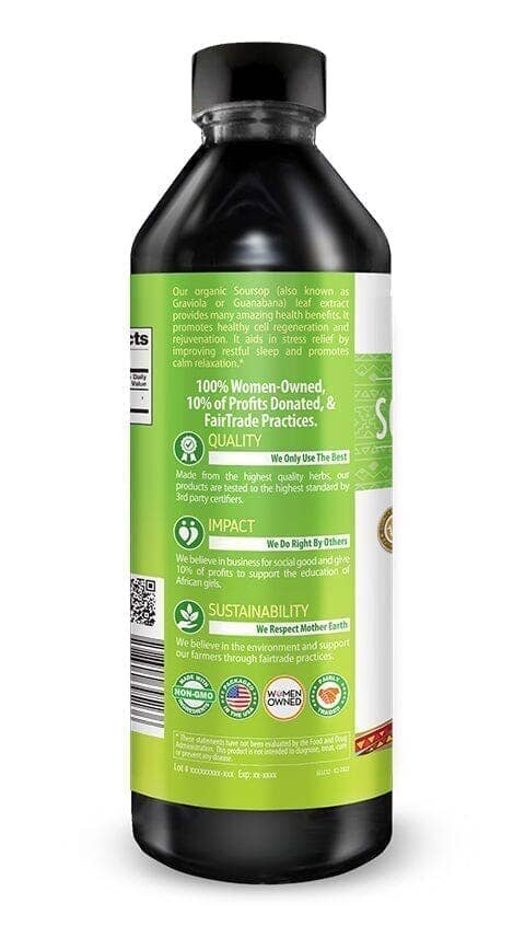 Herbal Goodness - Wholesale Oral Supplement/Vitamin - Graviola (Soursop) Leaf Extract - Organic - Liquid 12oz - 15X Strength - Healthy Cell Function, Immunity & Relaxation - Herbal Goodness6