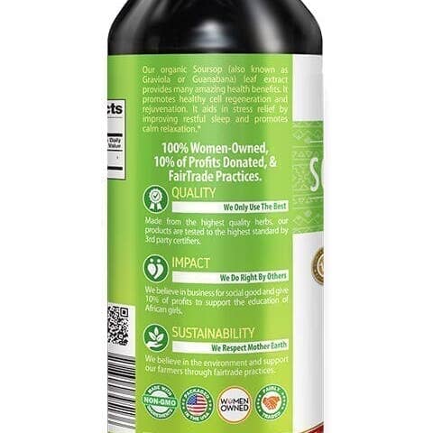 Herbal Goodness - Wholesale Oral Supplement/Vitamin - Graviola (Soursop) Leaf Extract - Organic - Liquid 12oz - 15X Strength - Healthy Cell Function, Immunity & Relaxation - Herbal Goodness6