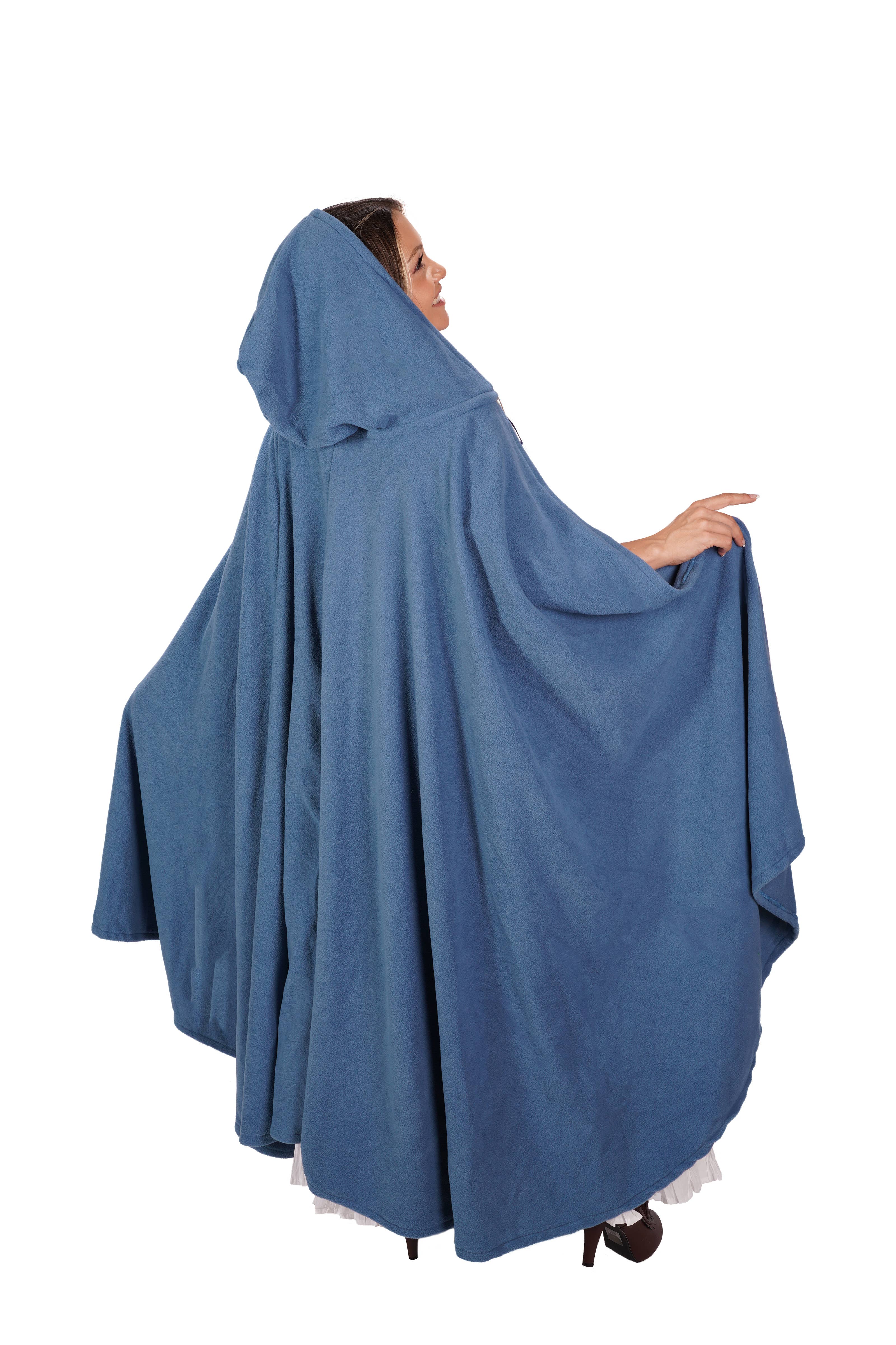 Western Fashion - Wholesale Cape - Women's - 8493 - Cape / Cloak with hood, fleece fabric8