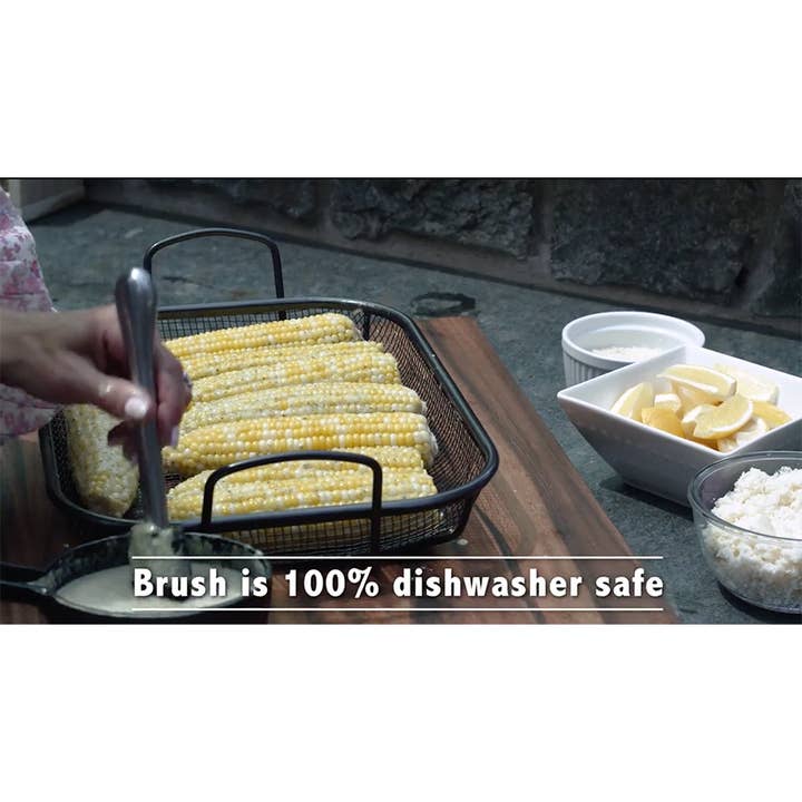 Fox Run Brands - Vente Outil de gril pour l'extérieur - Marmite en fonte avec pinceau à badigeonner, 11,4 cm x 25,4 cm4