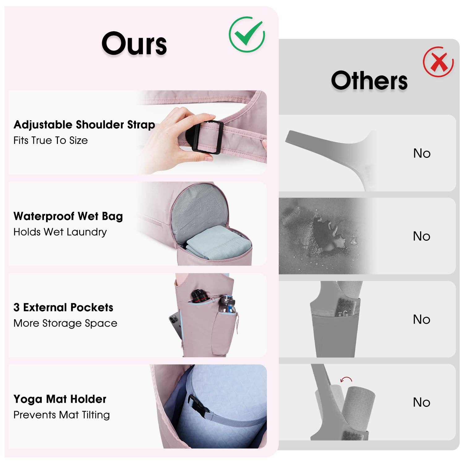 wandf - Wholesale Yoga Bag - Yoga Mat Bag Large Opening Long Tote Yoga Mat Carrier Holder19