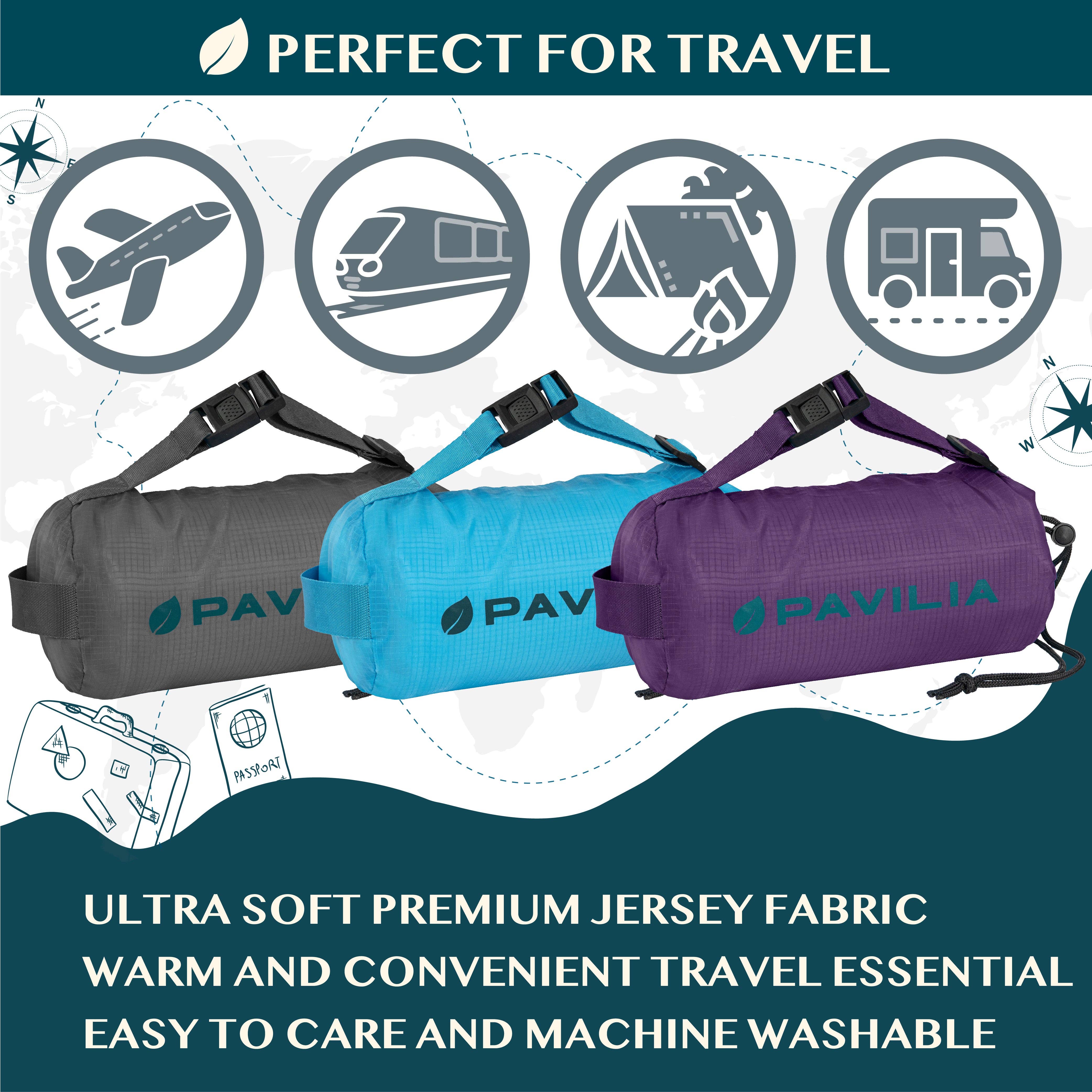 Pavilia - Wholesale Travel Blanket - Compact Travel Blanket with Bag21