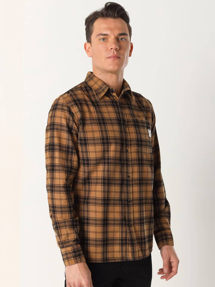 LOIS JEANS - Chemise à manches longues en microvelours côtelé à carreaux pour la vente par PAUSANT SHOP ONLINE