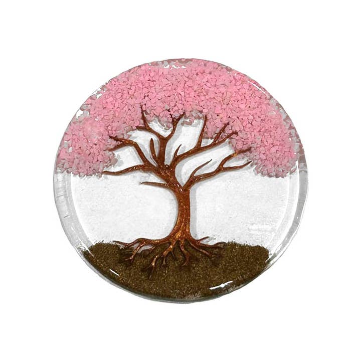 Pichincha - Wholesale Coasters - Tree of Life Round Acrylic Chip Stone Inlay Table Coaster4