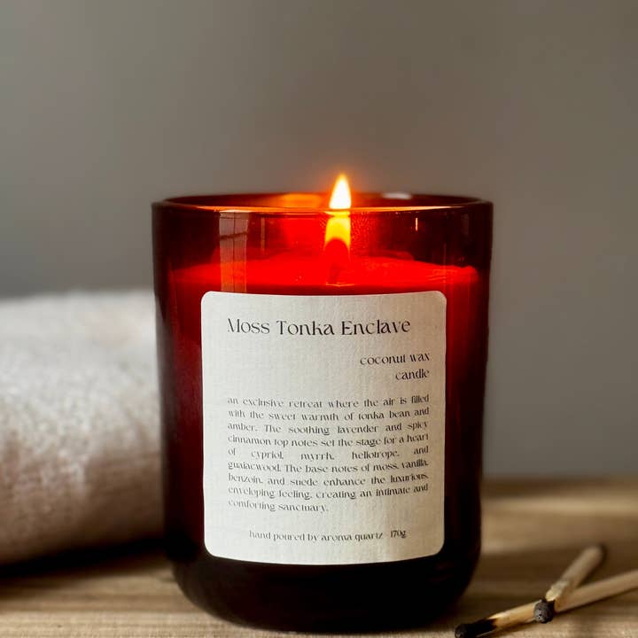 Moss Tonka Enclave — Natural Wax Refillable Candle for wholesale by Aroma Quartz Trade