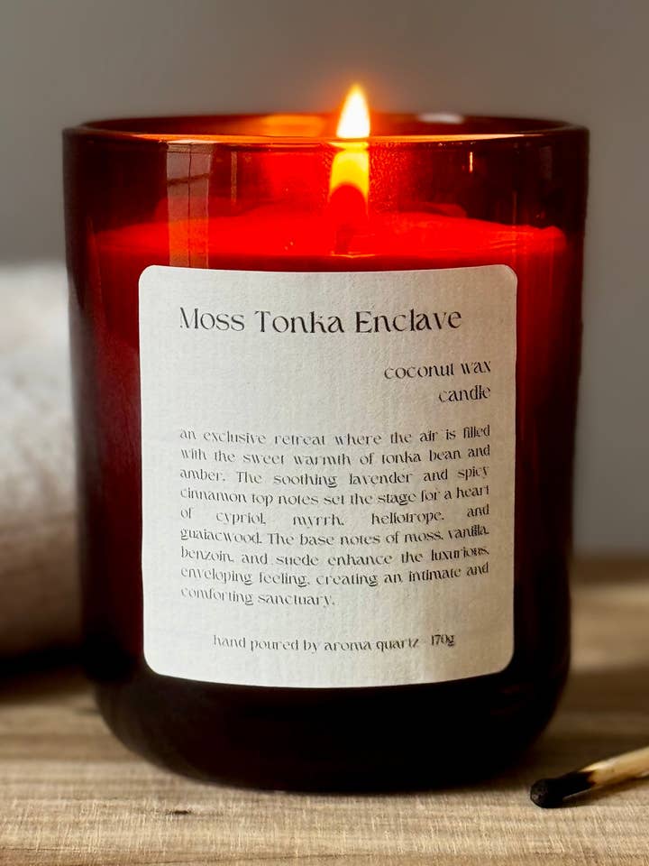 Moss Tonka Enclave — Nachfüllbare Kerze aus natürlichem Wachs für den Großhandel von Aroma Quartz Trade