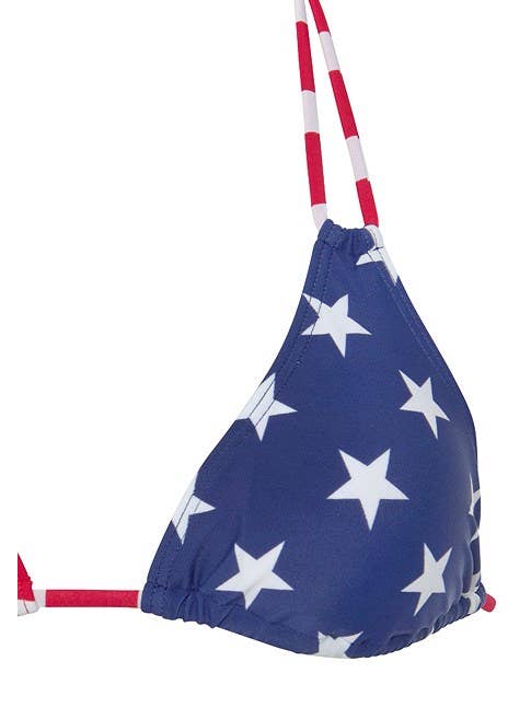 Red Multi LASCANA Women's American Flag Triangle Bikini Top for wholesale on Faire