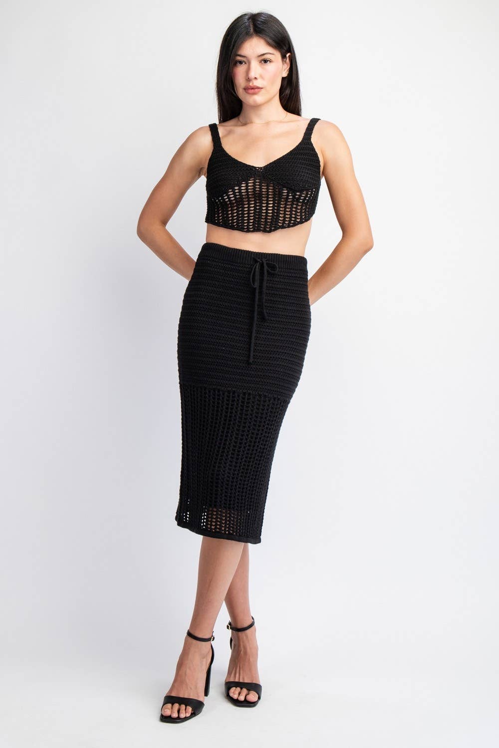 Edit by Nine - Vendita all'ingrosso Gonna - Donna - Gonna Midi all'Uncinetto Ts51953