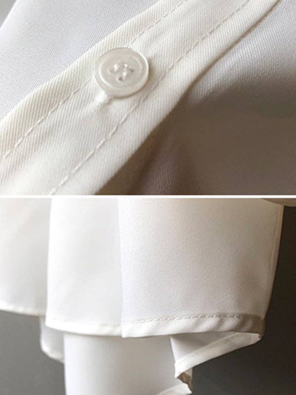 UZ Wholesale Store - Wholesale Button Down Shirt - Women's - Urban Solid Color Lapel Long Sleeves Blouse27