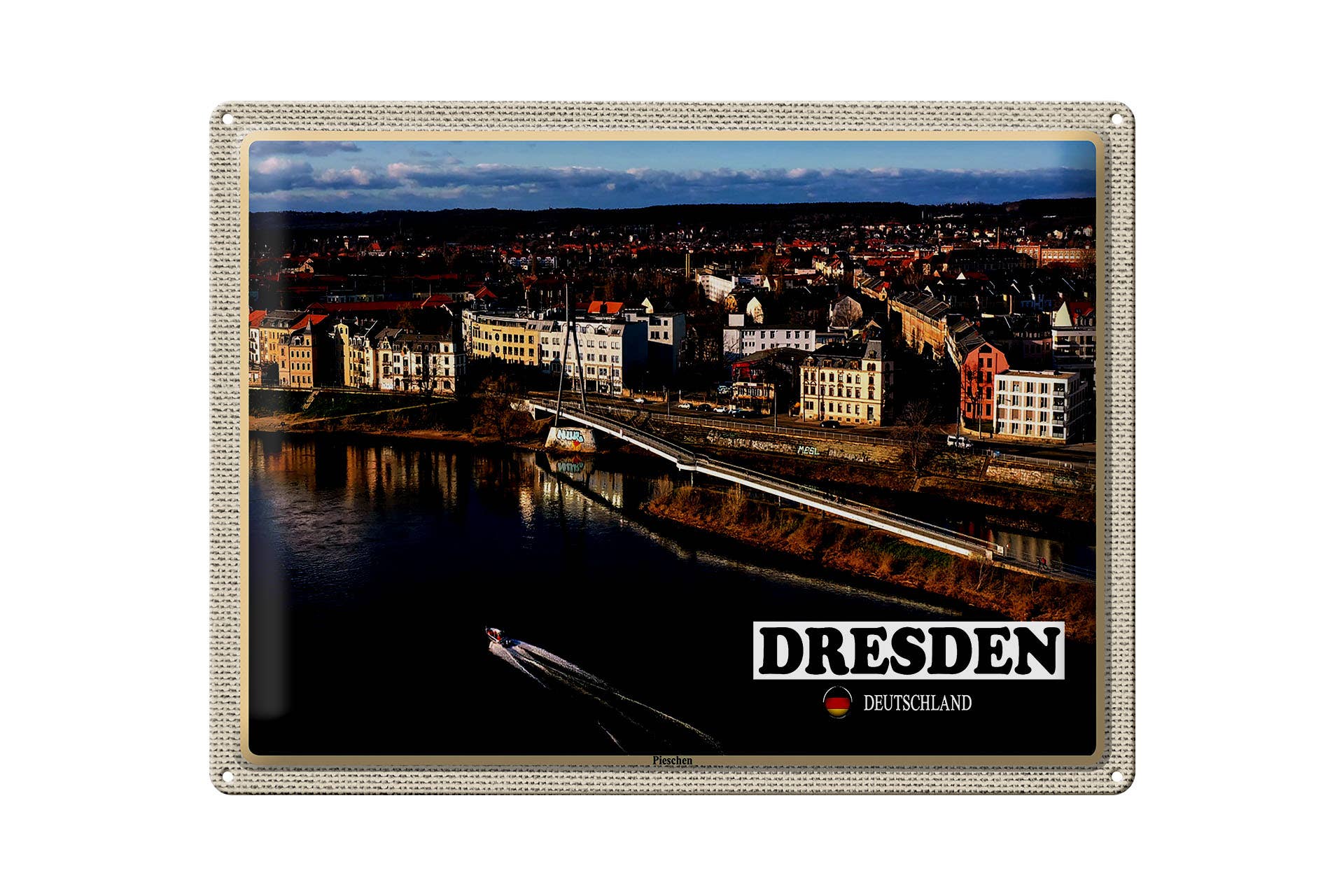 Femer - Wholesale Sign - Dresden Germany Pieschen 40 x 30 cm Tin Sign0