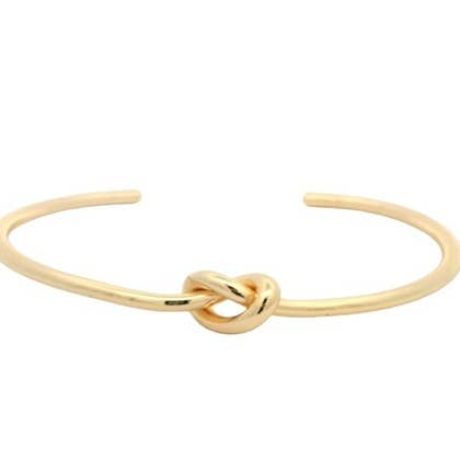 Kärleksknut Öppen Armring, över mässing-Guld för wholesale av S&A Fashions