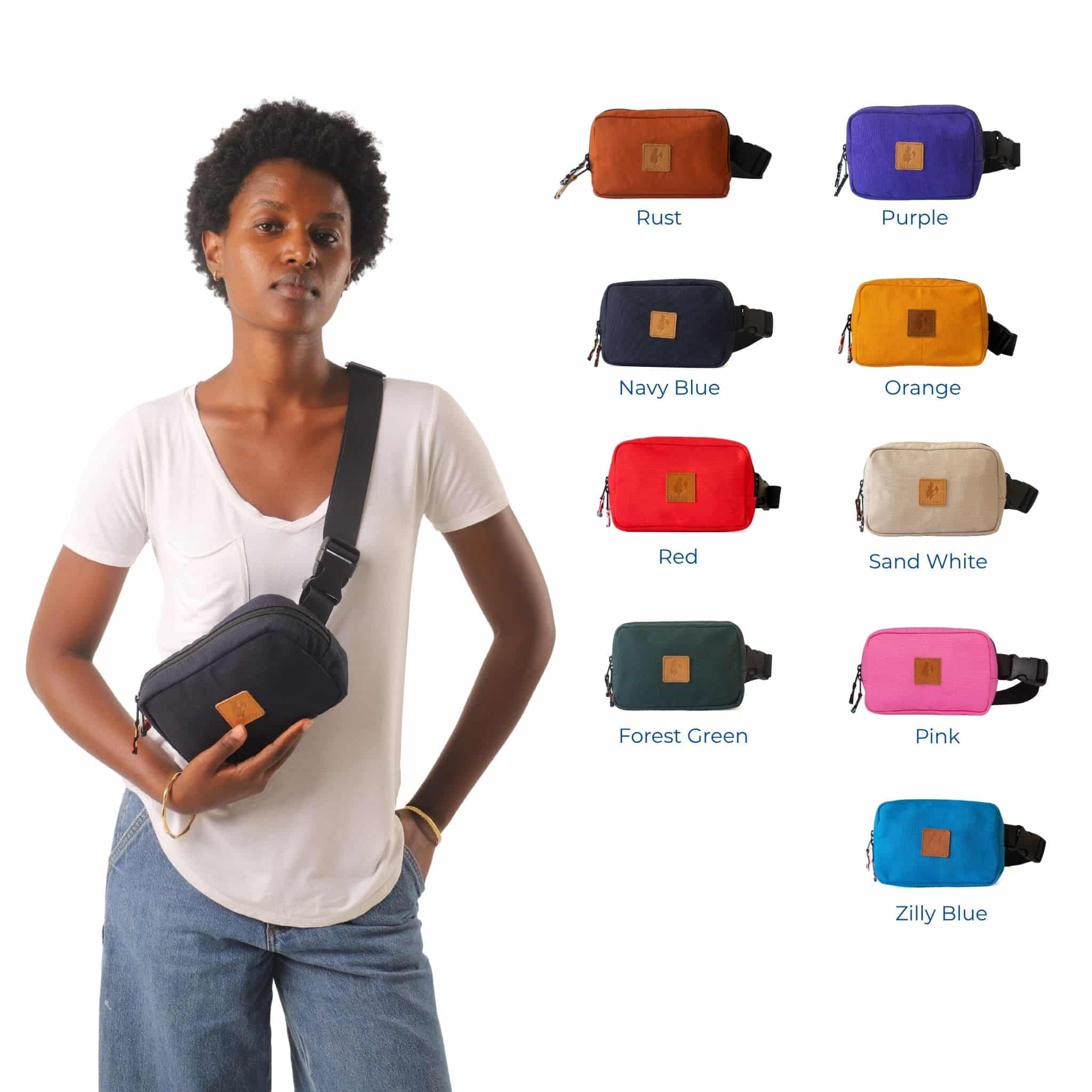 Ecodunia - Wholesale Belt Bag - Unisex - Canvas Crossbody Belt Bag Pouch, The Everywhere Belt Bag 1L47
