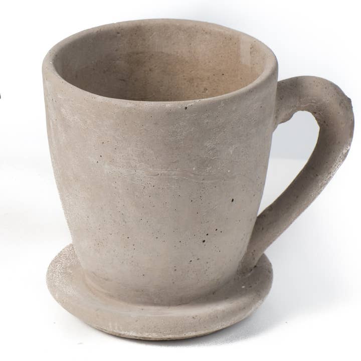 Vagabond Vintage - Wholesale Plant Pot - Cement Tea Mug Planter