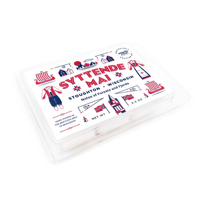 Syttende Mai Wax Melt - Confezione da 6 cubi per la vendita all'ingrosso da parte di Angela Rose Studios