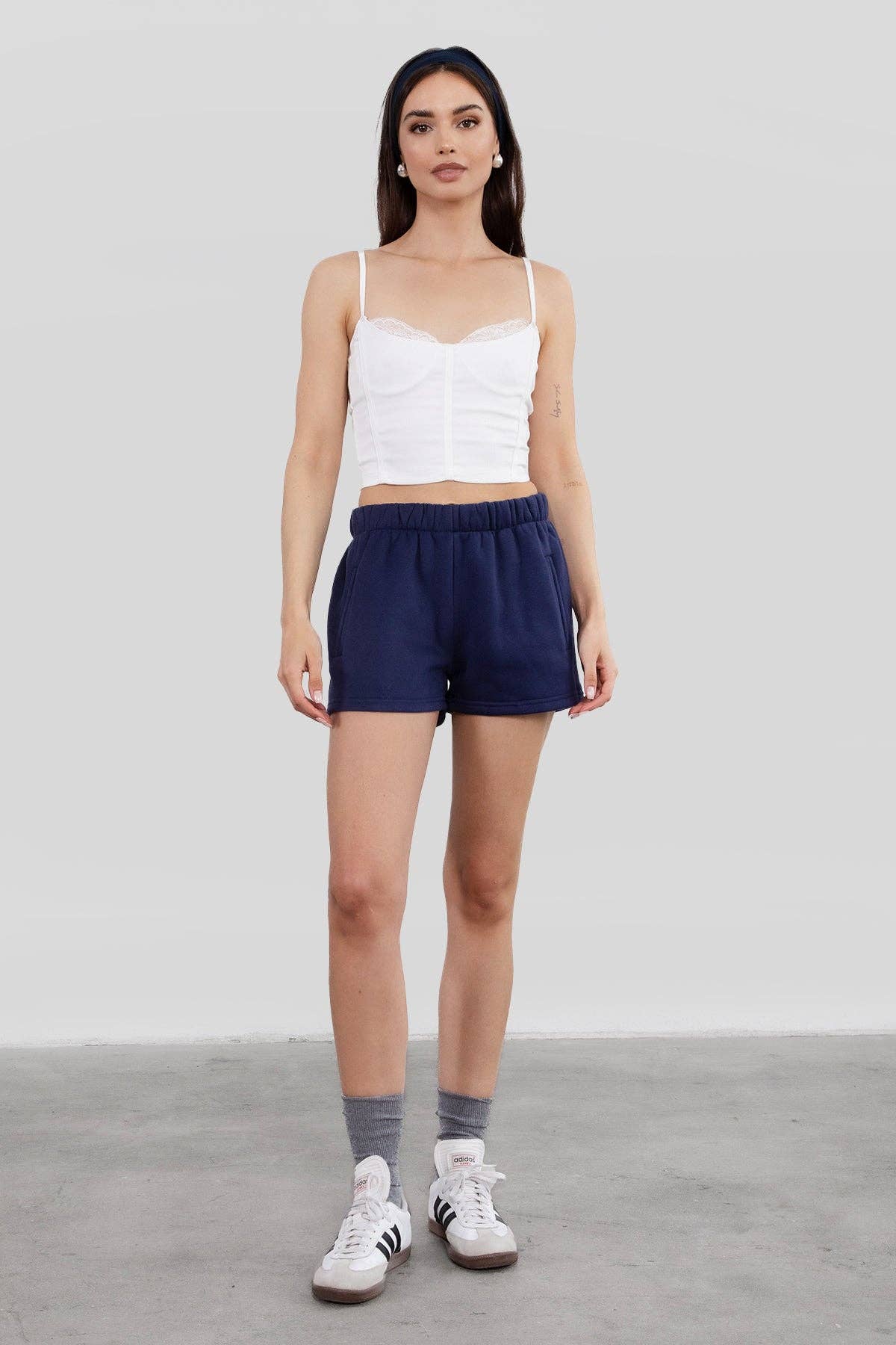 TICTOC - Wholesale Lounge Shorts - Women's - MOMO Plush Fleece Lounge High Waist Fleece Shorts37