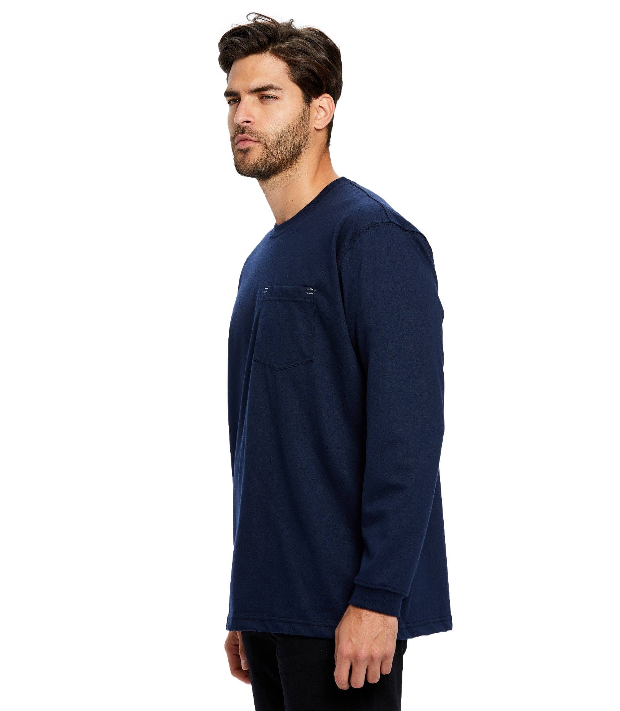 US Blanks - Wholesale T-Shirt - Men's - Men's Long Sleeve Pocket Work Wear - Flame Resistant5
