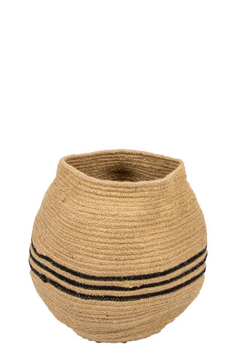 Marseille M Natural/Black Basket for wholesale by MrsBLOOM