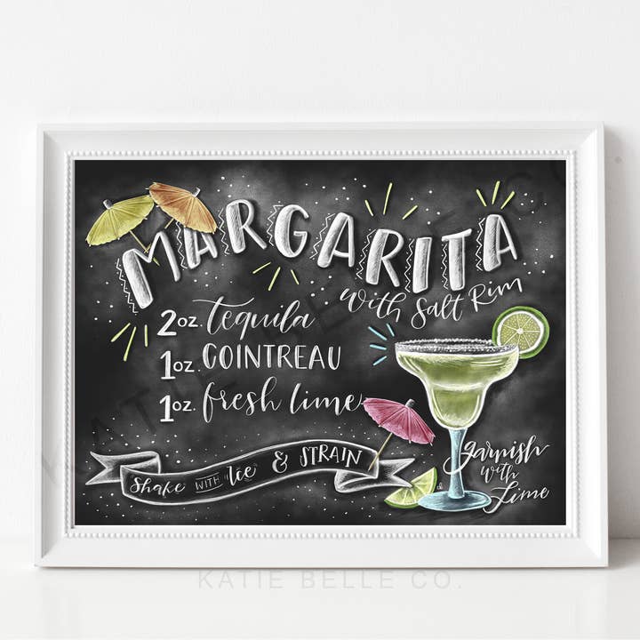 Margaritas/Cocktail kunst/Mors dag gave/Sommer/Bar for engroshandel hos Katie Belle Co.