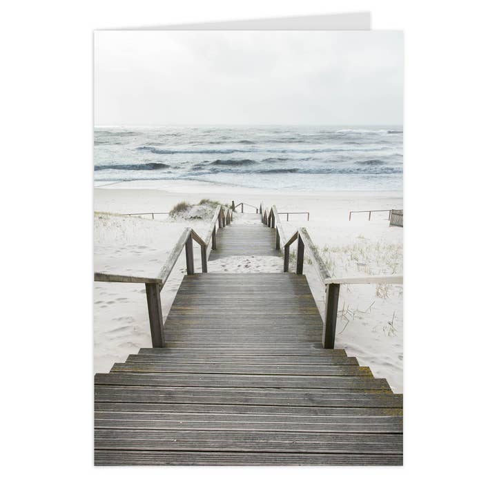 Cartão dobrável "A Escada para o Mar" por atacado de paruspaper. nutzfeine papeterie
