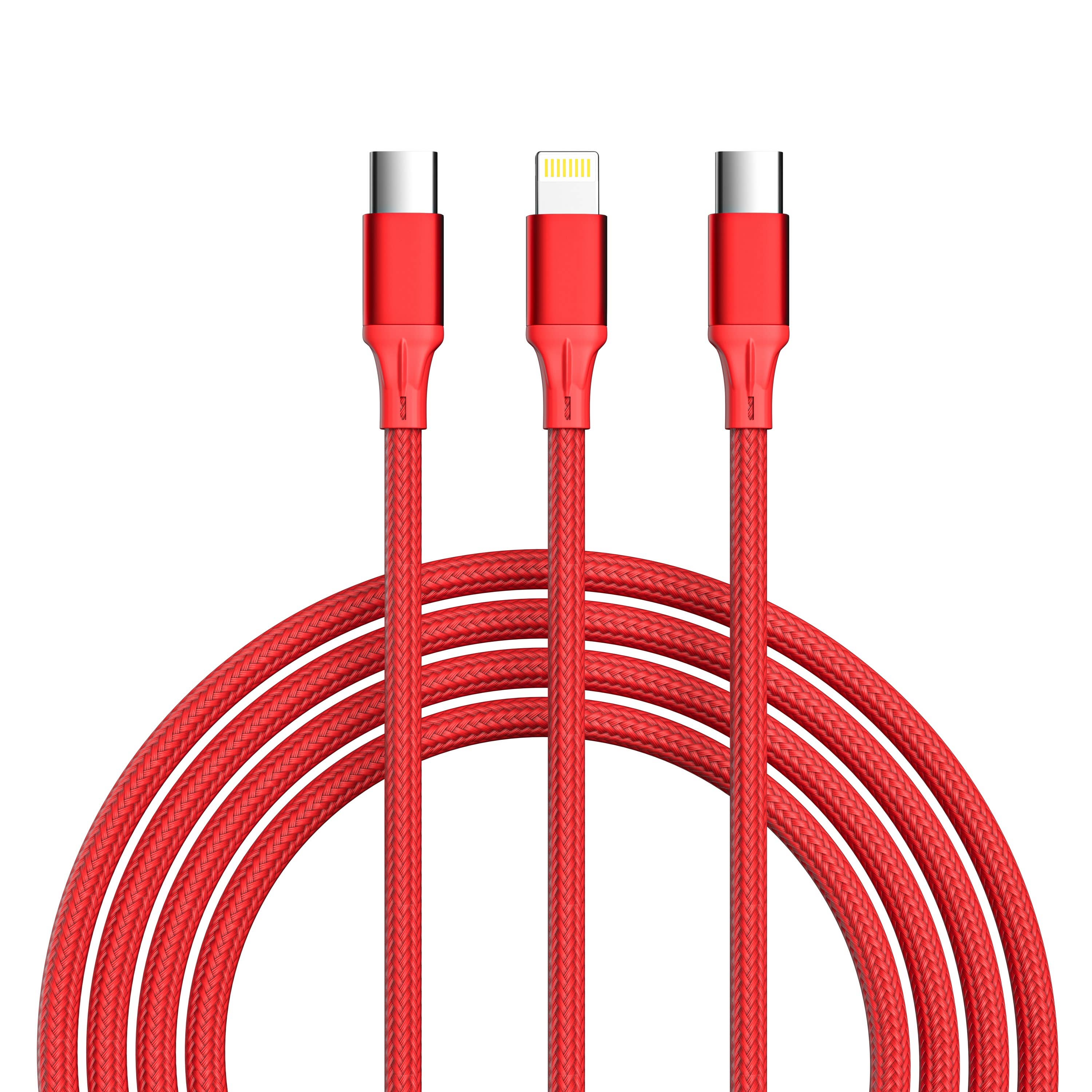 LAX Gadgets - Wholesale Charging Cable - 3-in-1 Cable For IPhone/Ipad & Android Devices - Retail Pack30