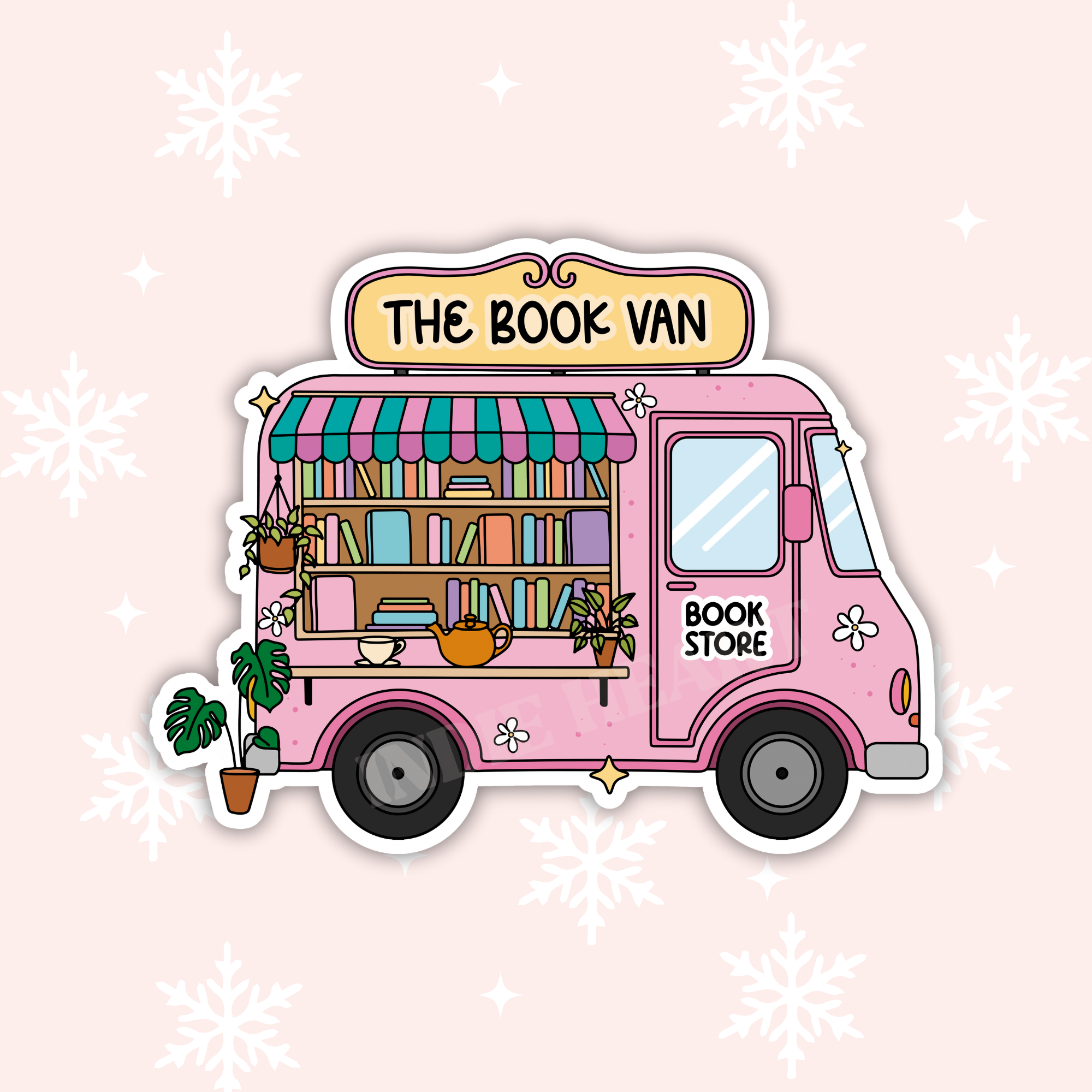 Indie Heart Studio - Wholesale Phone & Laptop Stickers - Mobile Bookstore Book Van Sticker0
