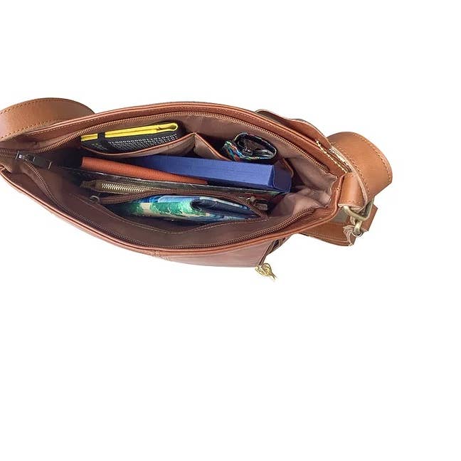 Roma Leathers, Inc. - Wholesale Crossbody Bag - Women's - Waxed oil cowhide leather crossbody backpack 5