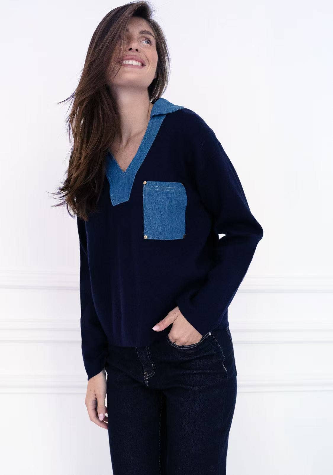 MYSTERY JANE - Wholesale Knit Sweater - Women's - jeans sweater3