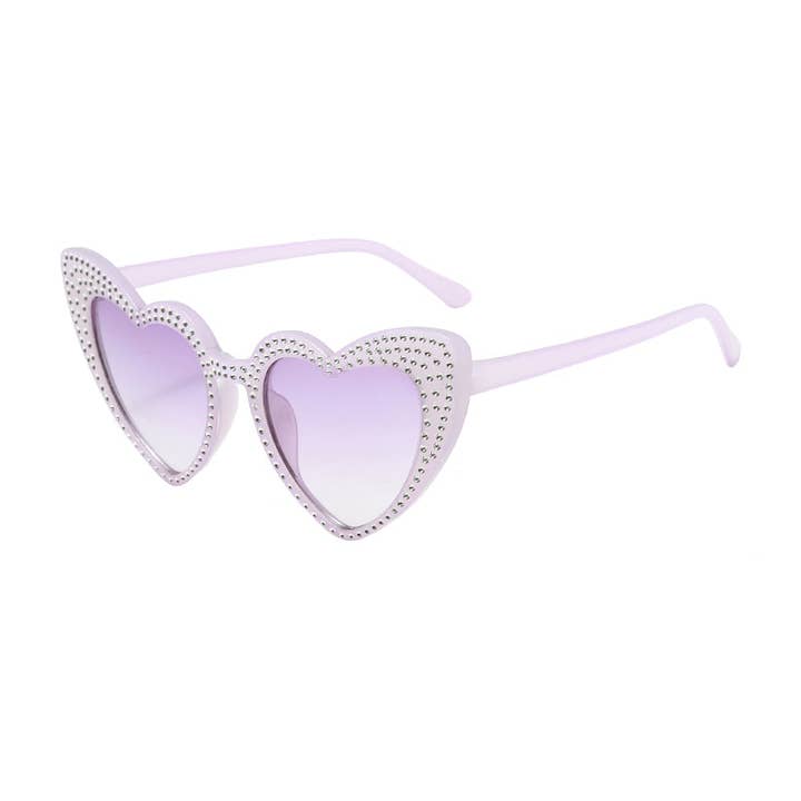 Prime Opticals - Wholesale Sunglasses - Kids - K3077, Cute Rhinestone Heart Kids Glasses
