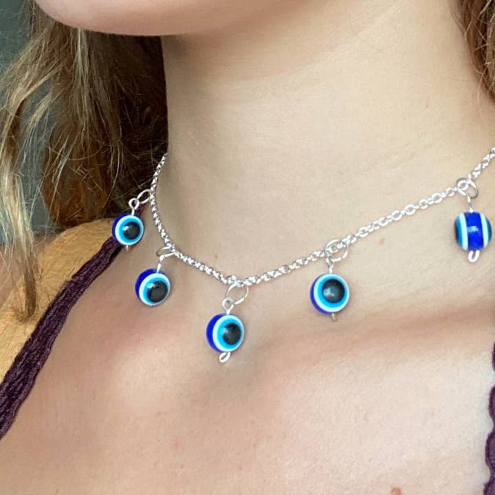 Girocollo Silver Evil Eye per la vendita all'ingrosso da parte di Mystical Rings