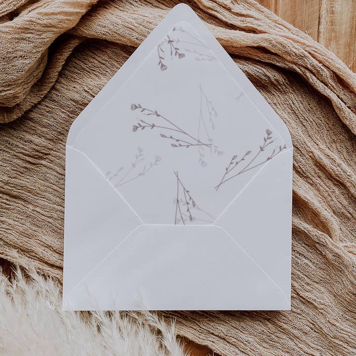 Gabarit de Doublure d'Enveloppe - Motif | Collection Romantique Moderne pour la vente par PureAmoreDesigns