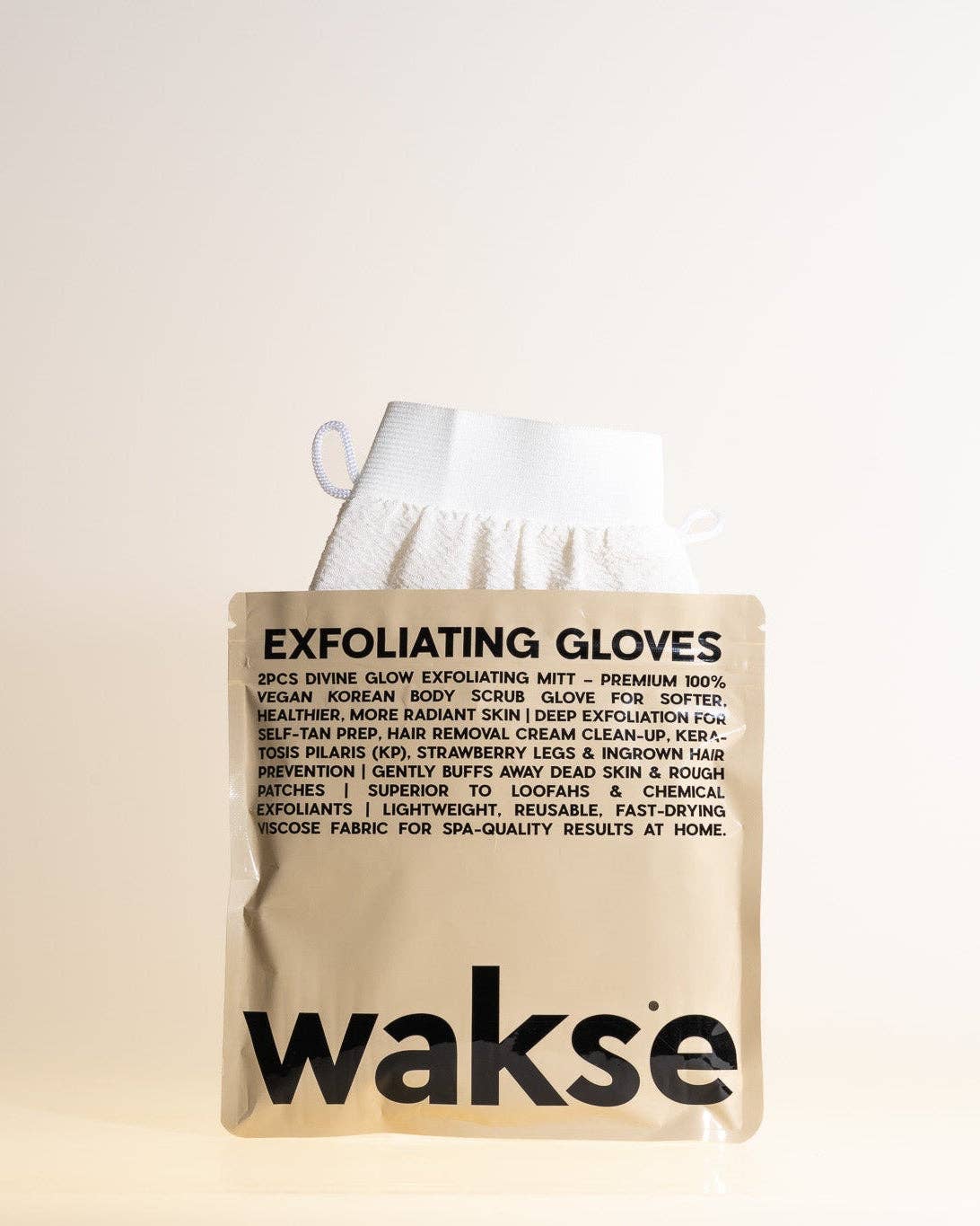 wakse - Wholesale Exfoliating Gloves/Mitts - wakse Reusable Exfoliating Gloves for Smooth Skin (2-pack)2