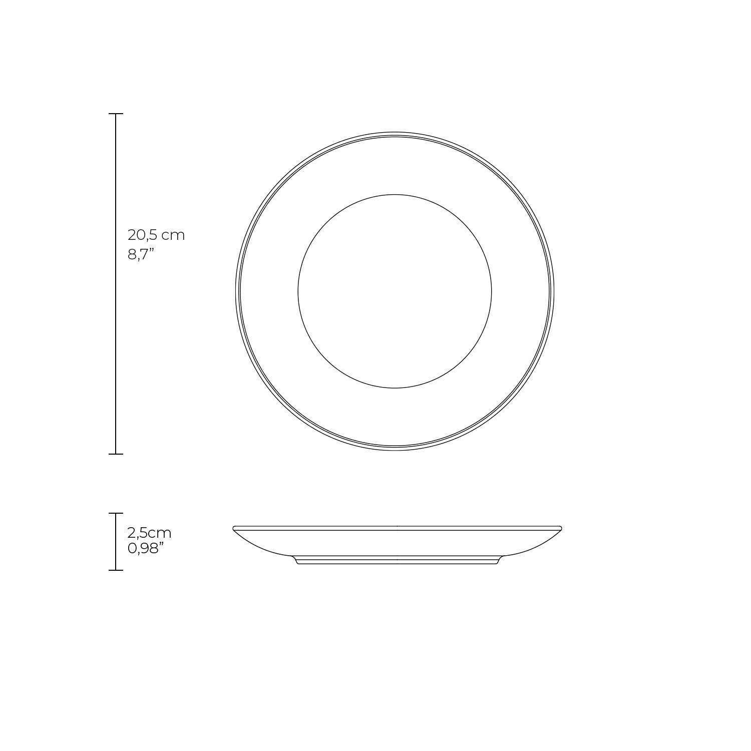 Porto Brasil - Wholesale Serving Plate - Coup Stoneware Magari Dessert Plate, 7.63"5