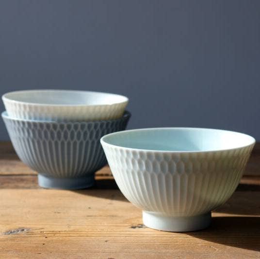 Yamani - Wholesale Bowl - Oda Pottery Sazanami 11.5cm Rice Bowl - Blue White3