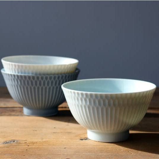 Yamani - Wholesale Bowl - Oda Pottery Sazanami 11.5cm Rice Bowl - Blue White3