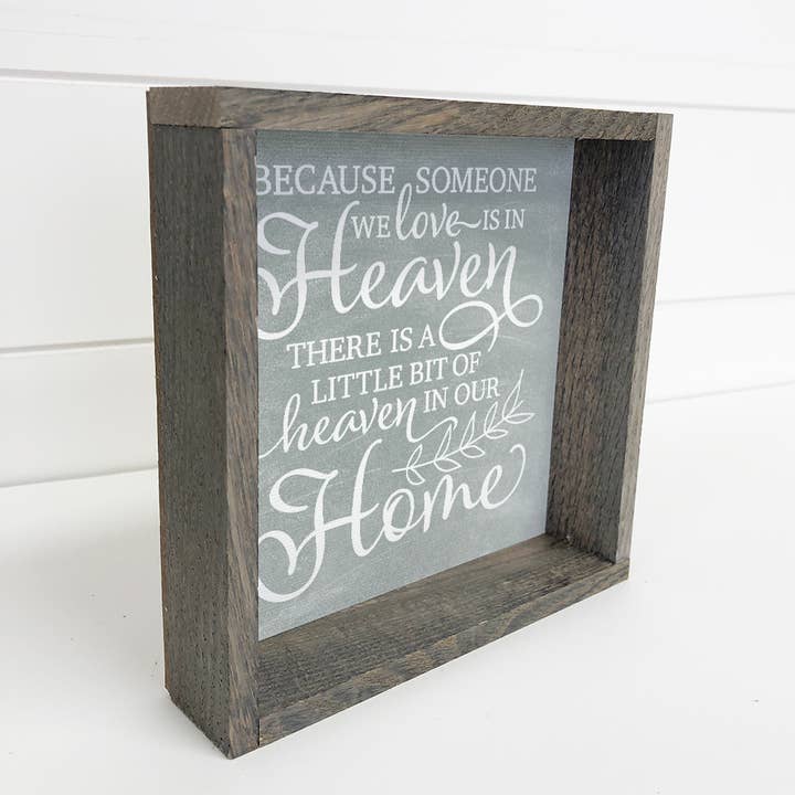 Hangout Home - Wholesale Sign - Heaven in our Home Family Canvas Sign with Wooden Frame