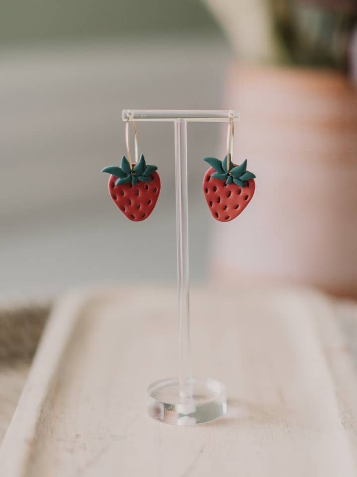 Strawberry Hoops for wholesale by Aurora Boheme