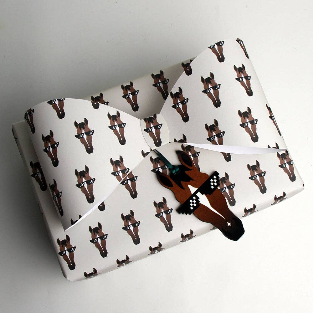 Hunt Seat Paper Co. - Wholesale Ornament - Thug Life Horse Ornament1