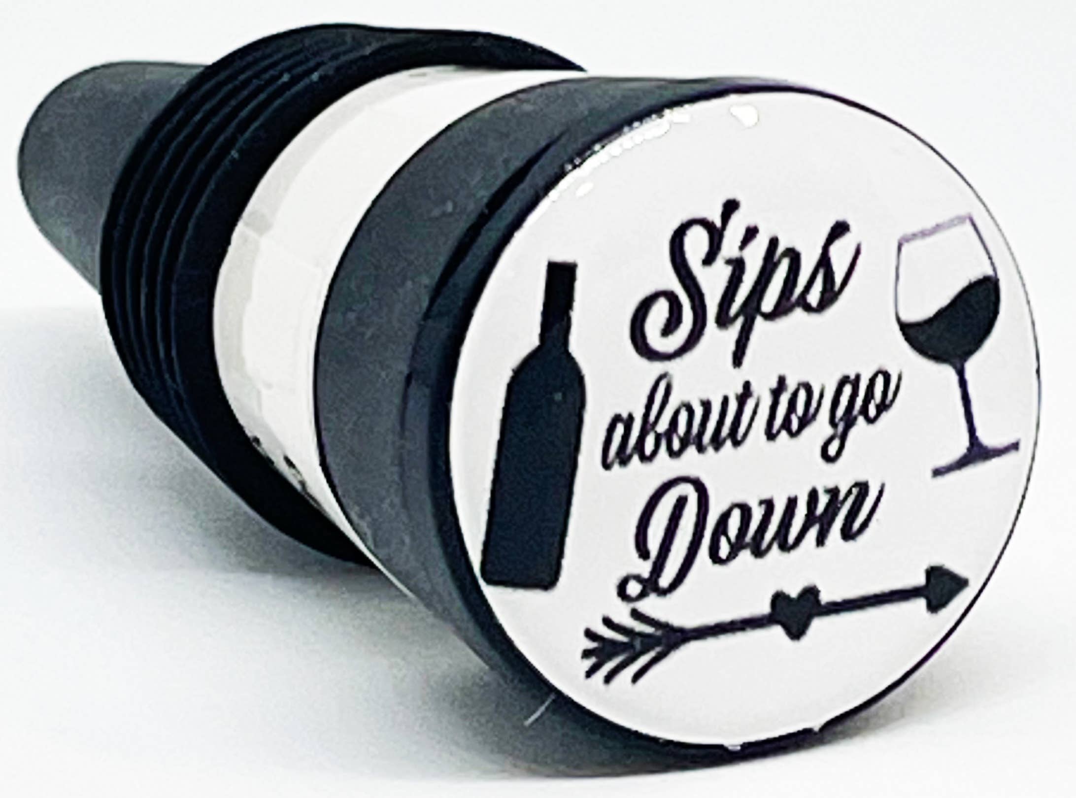 The Wine Steward LLC - Wholesale Wine Stopper - Sips About to Go Down Bottle Stopper4
