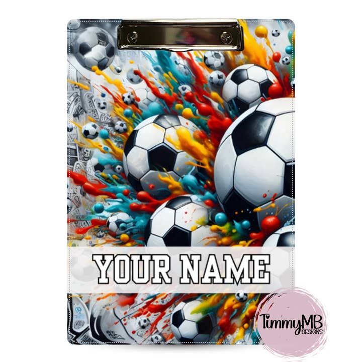Bolas de Futebol: Tinta Explosiva - Prancheta Personalizada por atacado de TimmyMB Designs