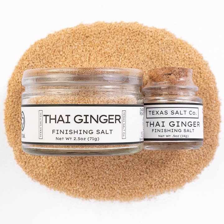 Thai Ginger (Galangal) Finishing Salt for wholesale by Texas Salt Co